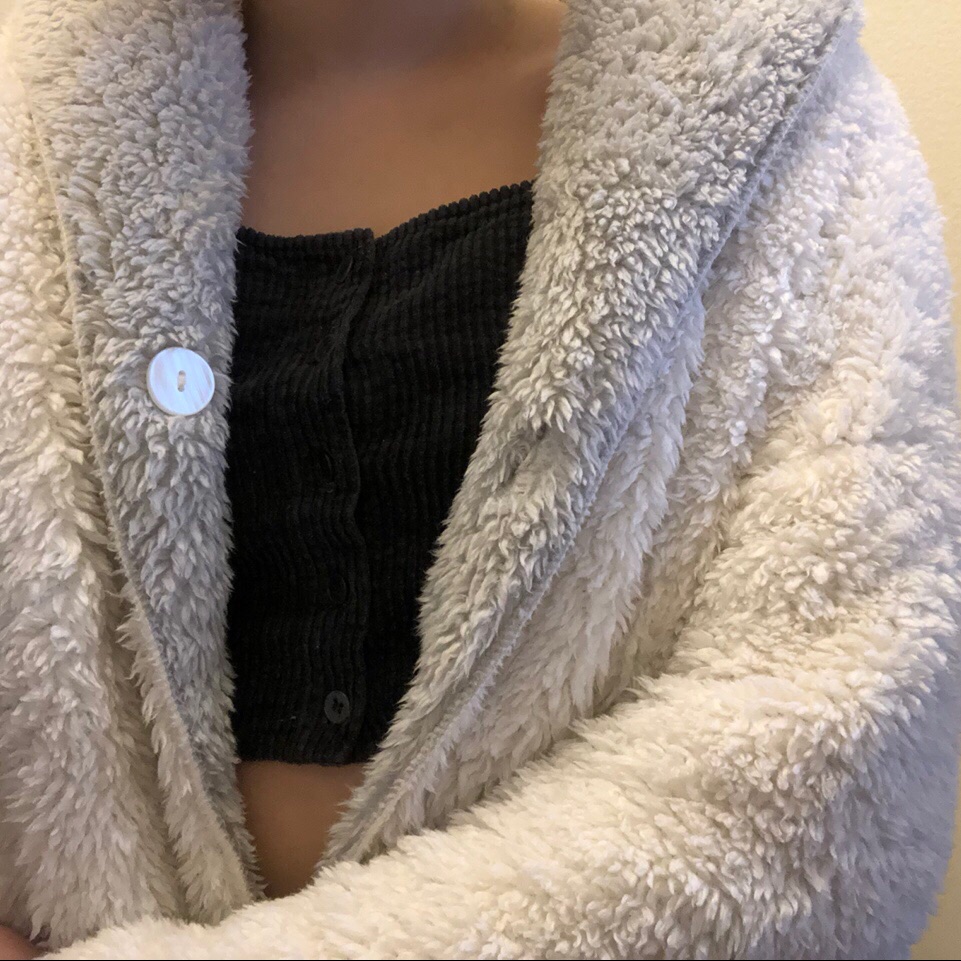 Fluffy Button Up
